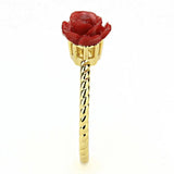 Alamode Gold Brass Ring with Synthetic Synthetic Stone in Siam - Alamode - Flyclothing LLC