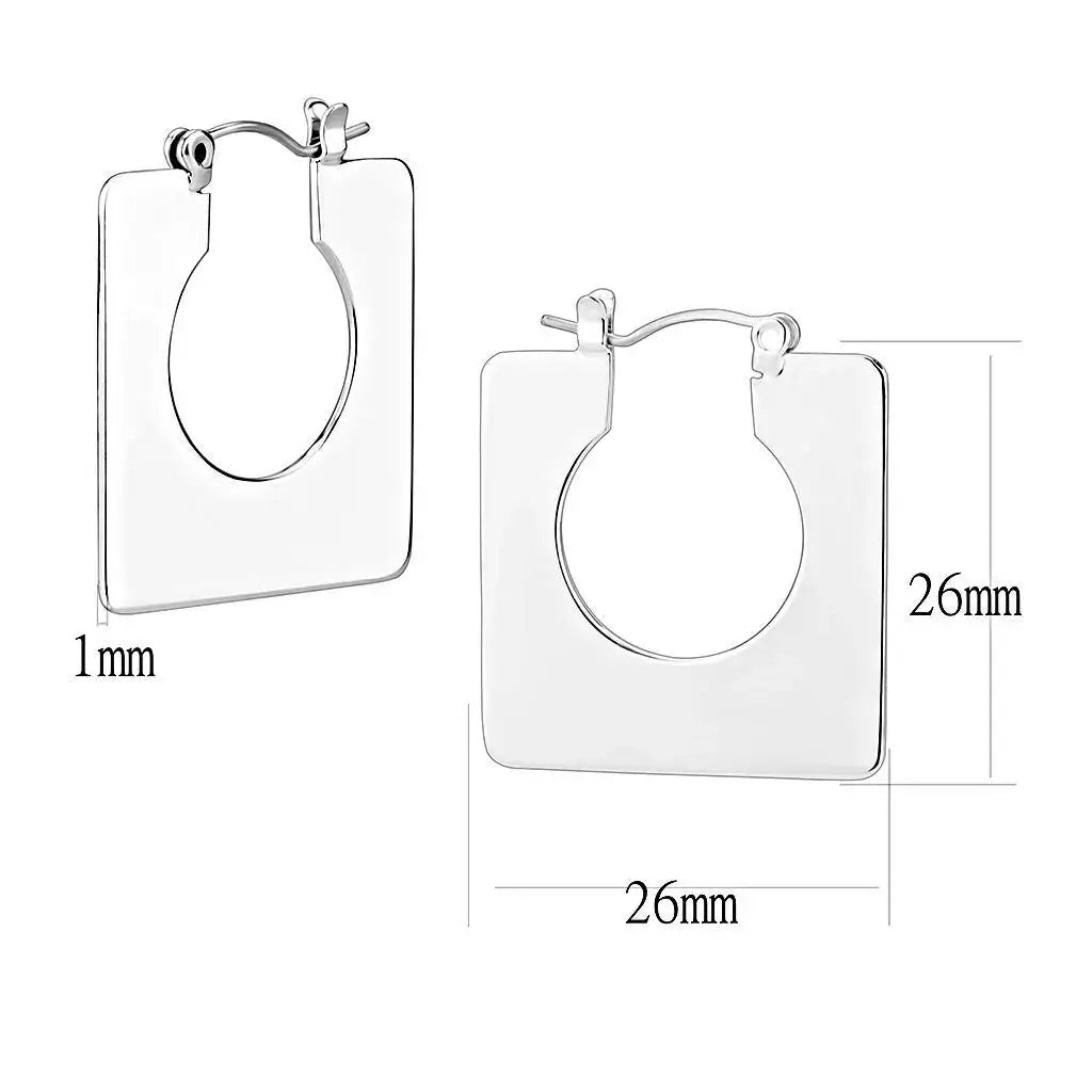 Alamode Rhodium Brass Earrings with No Stone - Alamode - Flyclothing LLC