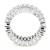 Alamode Rhodium Brass Ring with AAA Grade CZ in Clear - Alamode - Flyclothing LLC