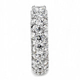 Alamode Rhodium Brass Ring with AAA Grade CZ in Clear - Alamode - Flyclothing LLC