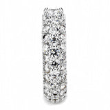 Alamode Rhodium Brass Ring with AAA Grade CZ in Clear - Alamode