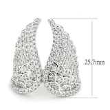 Alamode Rhodium Brass Ring with AAA Grade CZ in Clear - Alamode - Flyclothing LLC