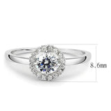 Alamode Rhodium Brass Ring with AAA Grade CZ in Clear - Alamode - Flyclothing LLC