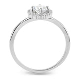 Alamode Rhodium Brass Ring with AAA Grade CZ in Clear - Alamode - Flyclothing LLC