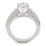 Alamode Rhodium Brass Ring with AAA Grade CZ in Clear - Alamode - Flyclothing LLC