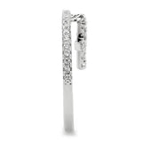 Alamode Rhodium Brass Ring with AAA Grade CZ in Clear - Alamode - Flyclothing LLC