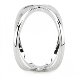 Alamode Rhodium Brass Ring with AAA Grade CZ in Clear - Alamode - Flyclothing LLC