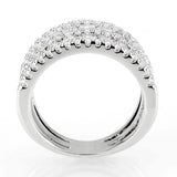 Alamode Rhodium Brass Ring with AAA Grade CZ in Clear - Alamode - Flyclothing LLC