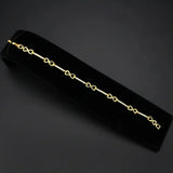 Alamode Flash Gold Brass Bracelet with AAA Grade CZ in Clear - Alamode - Flyclothing LLC