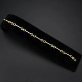Alamode Flash Gold Brass Bracelet with AAA Grade CZ in Clear - Alamode