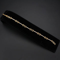 Alamode Flash Rose Gold Brass Bracelet with AAA Grade CZ in Clear - Alamode