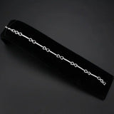 Alamode Rhodium Brass Bracelet with AAA Grade CZ in Clear - Alamode - Flyclothing LLC