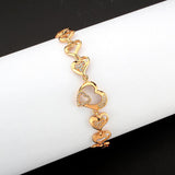 Alamode Flash Rose Gold Brass Bracelet with AAA Grade CZ in Clear - Alamode