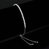 Alamode Rhodium Brass Bracelet with AAA Grade CZ in Clear - Alamode - Flyclothing LLC