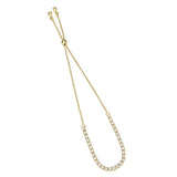 Alamode Gold Brass Bracelet with AAA Grade CZ in Clear - Alamode