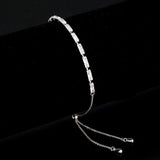 Alamode Rhodium Brass Bracelet with AAA Grade CZ in Clear - Alamode