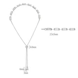 Alamode Rhodium Brass Bracelet with AAA Grade CZ in Clear - Alamode - Flyclothing LLC