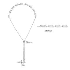 Alamode Rhodium Brass Bracelet with AAA Grade CZ in Clear - Alamode