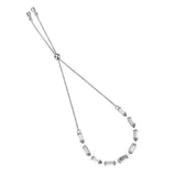 Alamode Rhodium Brass Bracelet with AAA Grade CZ in Clear - Alamode - Flyclothing LLC