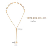 Alamode Rose Gold Brass Bracelet with AAA Grade CZ in Clear - Alamode