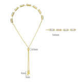 Alamode Gold Brass Bracelet with AAA Grade CZ in Clear - Alamode