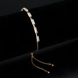 Alamode Rose Gold Brass Bracelet with AAA Grade CZ in Clear - Alamode - Flyclothing LLC