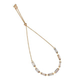Alamode Rose Gold Brass Bracelet with AAA Grade CZ in Clear - Alamode - Flyclothing LLC