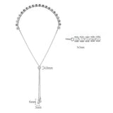 Alamode Rhodium Brass Bracelet with AAA Grade CZ in Clear - Alamode