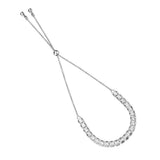 Alamode Rhodium Brass Bracelet with AAA Grade CZ in Clear - Alamode - Flyclothing LLC
