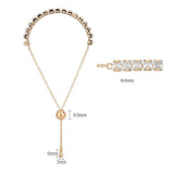 Alamode Rose Gold Brass Bracelet with AAA Grade CZ in Clear - Alamode - Flyclothing LLC