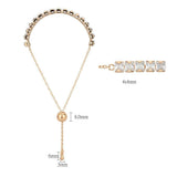 Alamode Rose Gold Brass Bracelet with AAA Grade CZ in Clear - Alamode