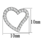 Alamode Rhodium Brass Earrings with AAA Grade CZ in Clear - Alamode - Flyclothing LLC