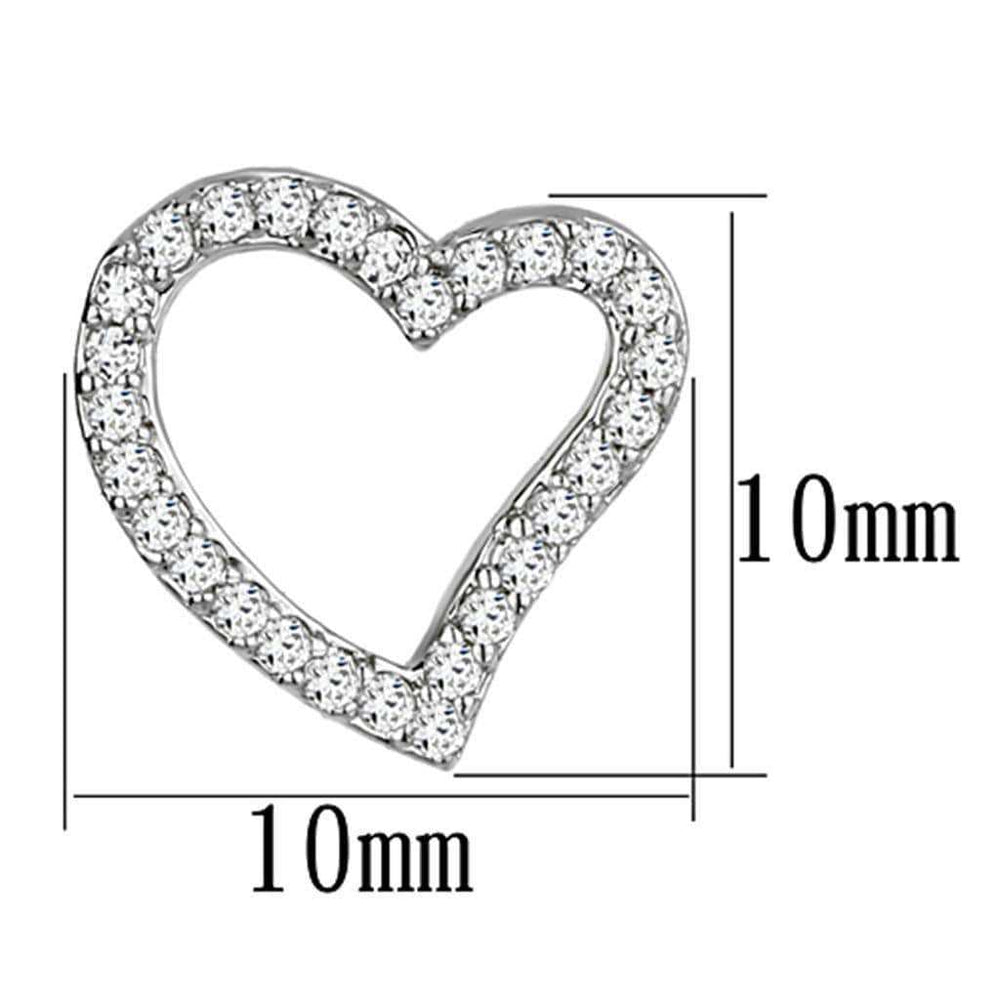 Alamode Rhodium Brass Earrings with AAA Grade CZ in Clear - Alamode - Flyclothing LLC