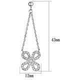 Alamode Rhodium Brass Earrings with AAA Grade CZ in Clear - Alamode - Flyclothing LLC