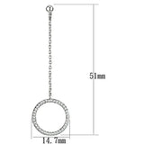Alamode Rhodium Brass Earrings with AAA Grade CZ in Clear - Alamode - Flyclothing LLC
