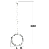 Alamode Rhodium Brass Earrings with AAA Grade CZ in Clear - Alamode - Flyclothing LLC