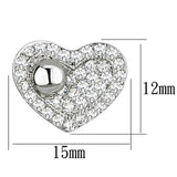 Alamode Rhodium Brass Earrings with AAA Grade CZ in Clear - Alamode - Flyclothing LLC
