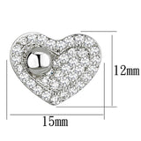 Alamode Rhodium Brass Earrings with AAA Grade CZ in Clear - Alamode