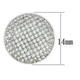 Alamode Rhodium Brass Earrings with AAA Grade CZ in Clear - Alamode - Flyclothing LLC