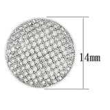 Alamode Rhodium Brass Earrings with AAA Grade CZ in Clear - Alamode