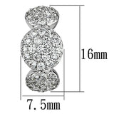 Alamode Rhodium Brass Earrings with AAA Grade CZ in Clear - Alamode - Flyclothing LLC