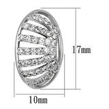 Alamode Rhodium Brass Earrings with AAA Grade CZ in Clear - Alamode - Flyclothing LLC
