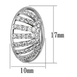 Alamode Rhodium Brass Earrings with AAA Grade CZ in Clear - Alamode