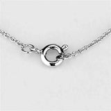 Alamode Rhodium Brass Necklace with Top Grade Crystal in Clear - Alamode - Flyclothing LLC