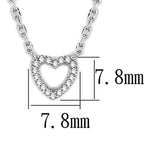 Alamode Rhodium Brass Necklace with AAA Grade CZ in Clear - Alamode