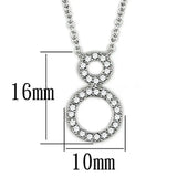 Alamode Rhodium Brass Necklace with AAA Grade CZ in Clear - Alamode - Flyclothing LLC