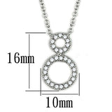Alamode Rhodium Brass Necklace with AAA Grade CZ in Clear - Alamode - Flyclothing LLC