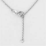 Alamode Rhodium Brass Necklace with AAA Grade CZ in Clear - Alamode - Flyclothing LLC