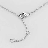 Alamode Rhodium + Ruthenium Brass Necklace with AAA Grade CZ in Amethyst - Alamode - Flyclothing LLC