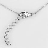 Alamode Rhodium Brass Necklace with Synthetic Pearl in White - Alamode - Flyclothing LLC